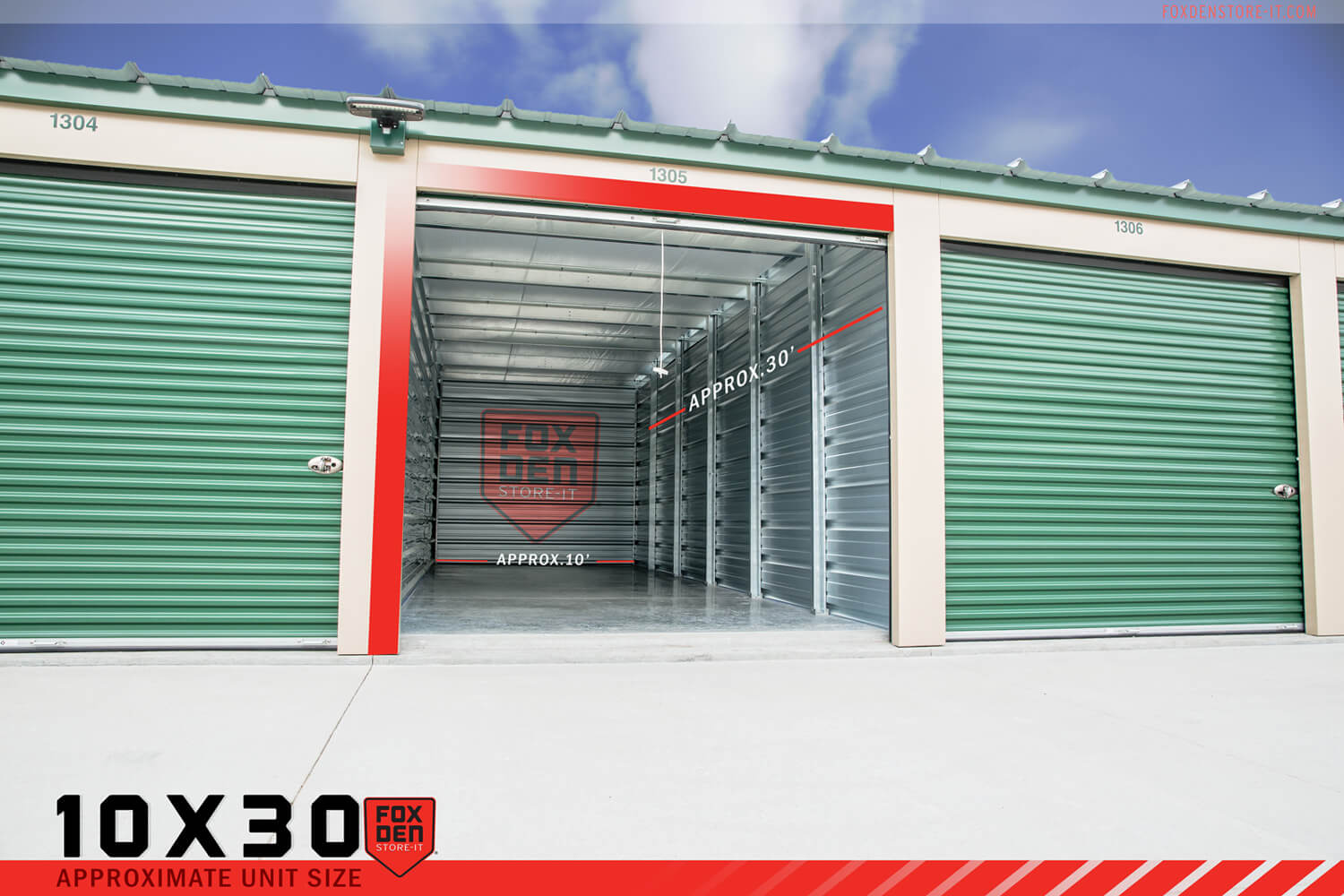 10 x 30 Storage Unit in Janesville, WI on HWY 14