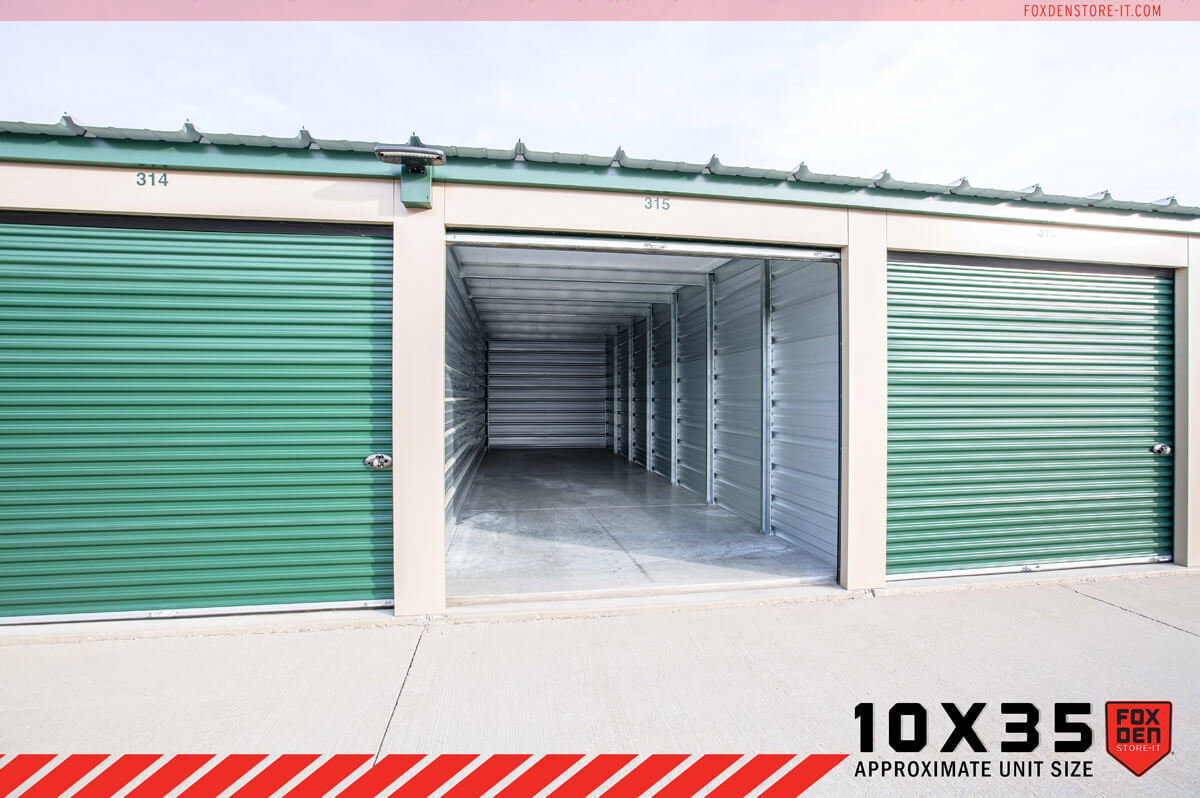 10 x 35 Boat Storage Unit in Janesville, WI on HWY 14