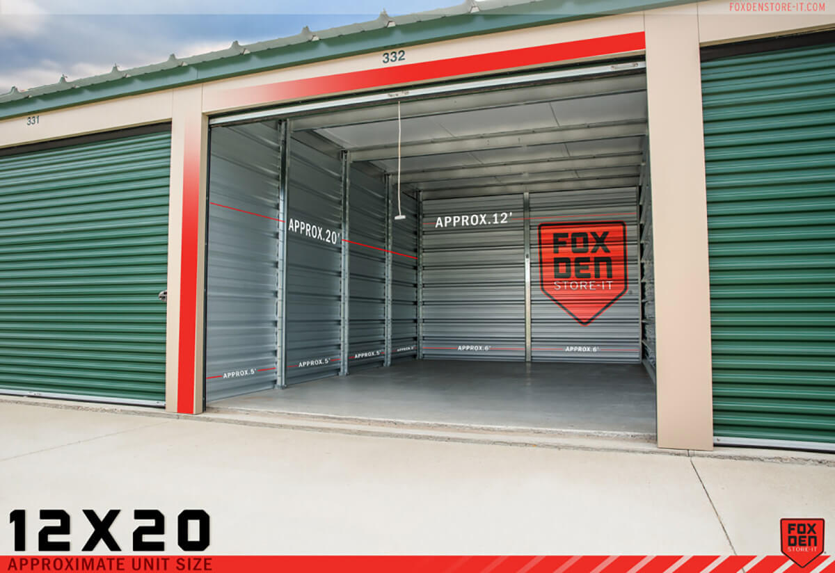 12 x 20 Boat Storage Unit in Janesville, WI on HWY 51