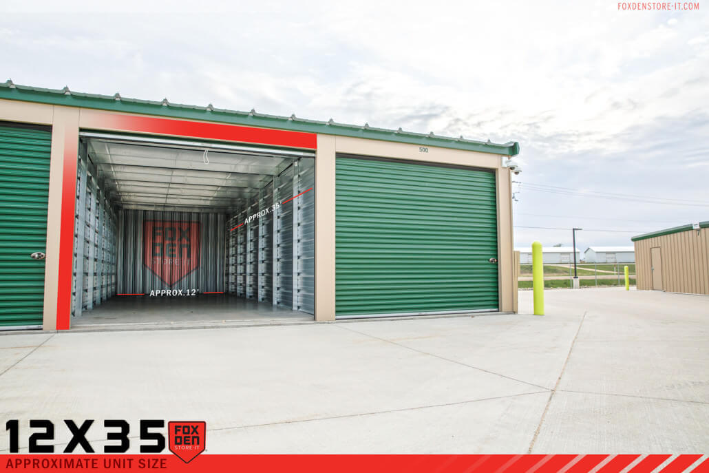 12 x 35 Storage Unit in Janesville, WI on HWY 14