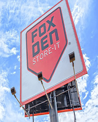 Fox Den Storage Unit Highway Sign in Janesville, WI