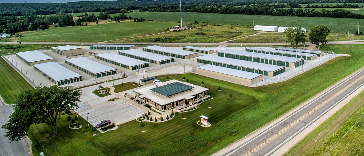 Storage Facility at Fox Den Storage Units in Janesville, WI on Hackbarth Road and Highway 14